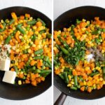 Can frozen vegetables be reheated once cooked