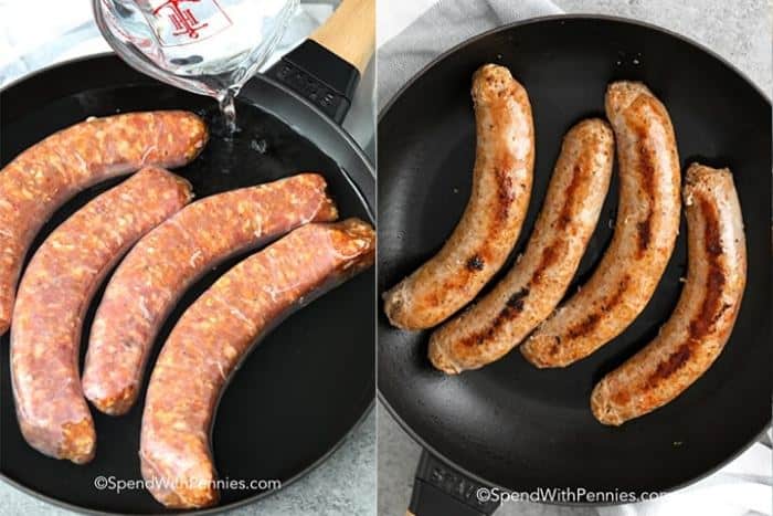 Can you cut Italian sausage before cooking?