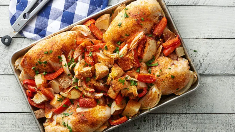 Do potatoes take longer to cook than chicken?