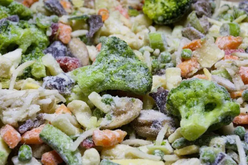 How long do frozen vegetables last after cooking?