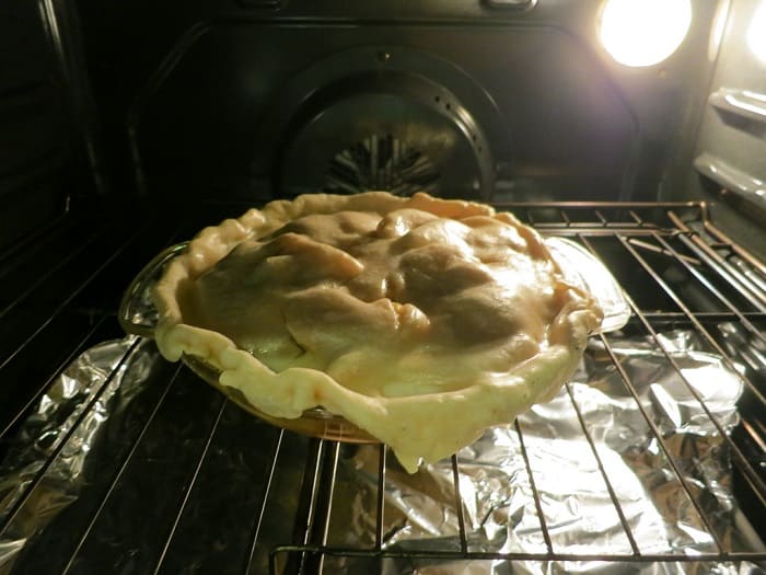 How long do you bake a pie in a convection oven?