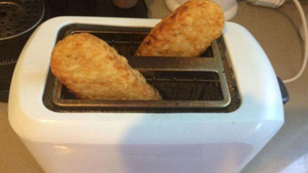 How to cook hash browns in a toaster?