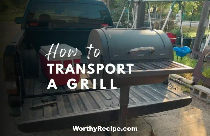can a grill be transported lying down