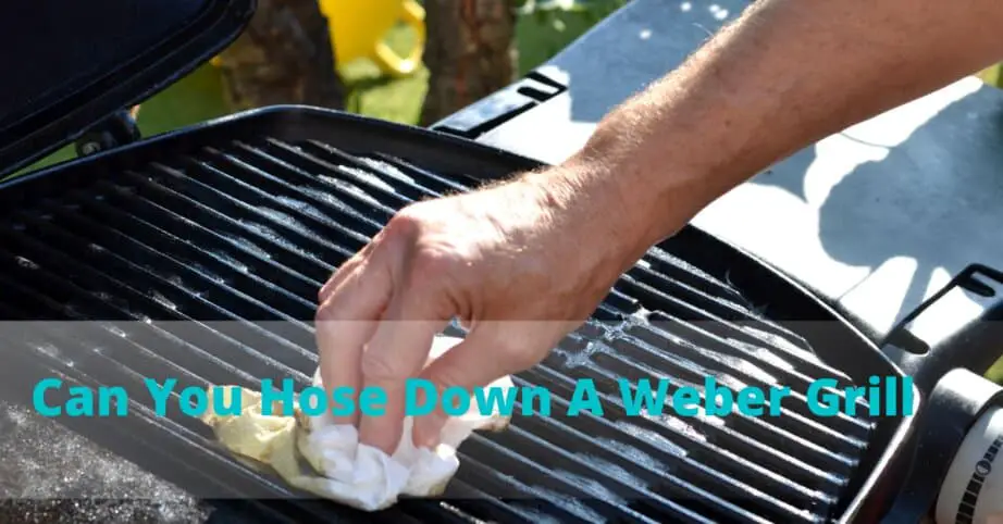 can i clean my gas grill with a hose