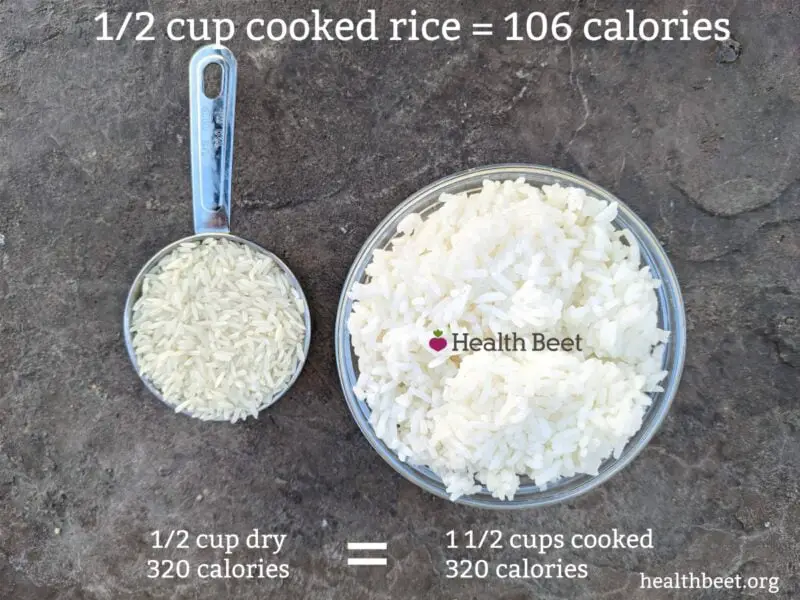 do you measure cooked or uncooked rice for calories